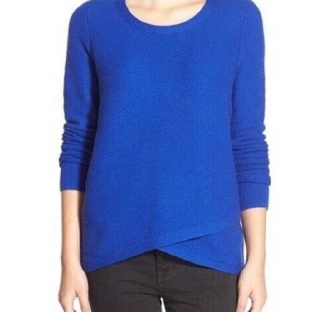 Madewell Cross Hem Waffle Feature Royal Blue